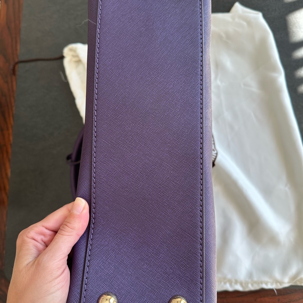 NWOT michael kors purple purse with handles and shoulder strap - Picture 4 of 13